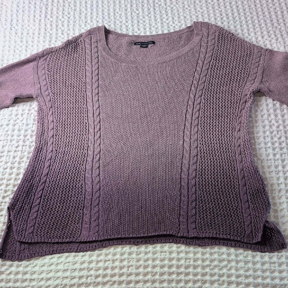American Eagle Outfitters Lavender Cable Knit Sweater Wool Blend